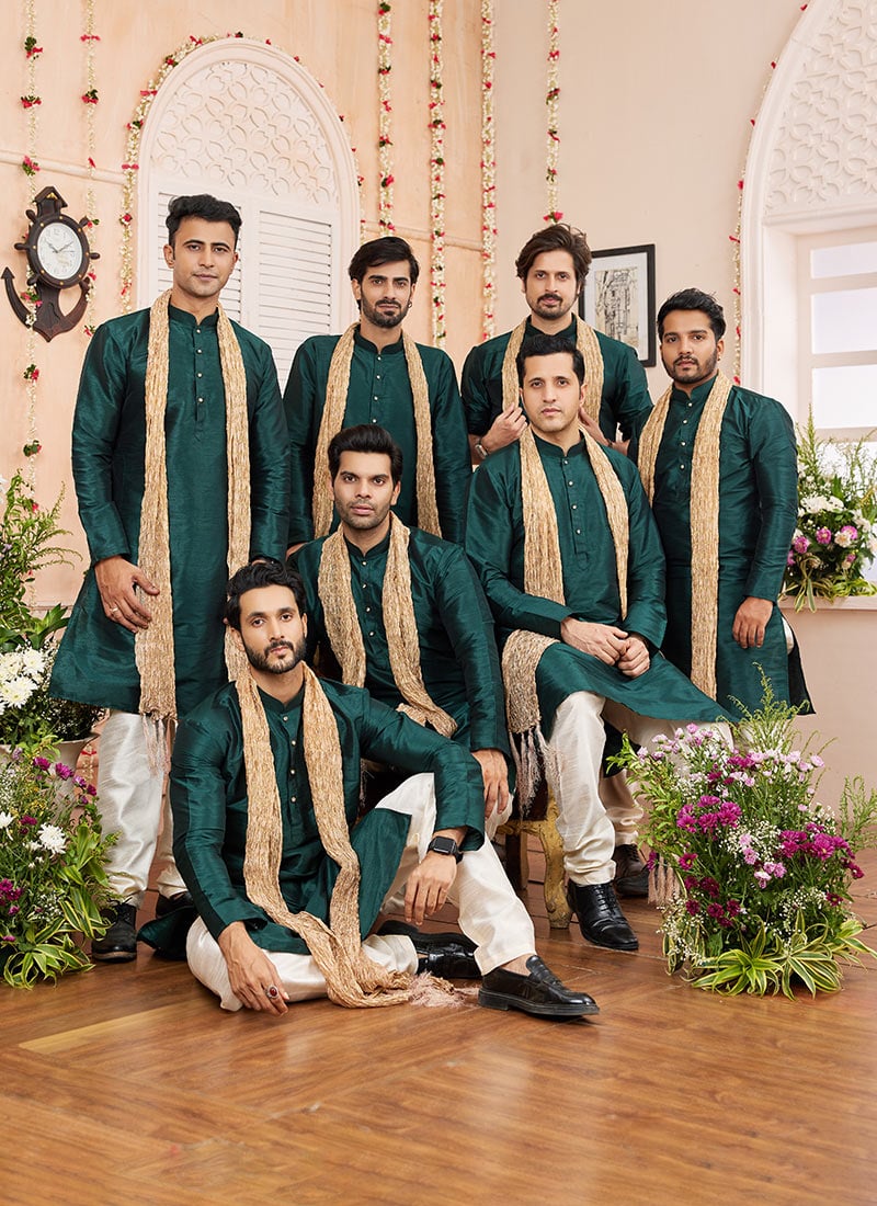 Silk Partywear kurta pjama