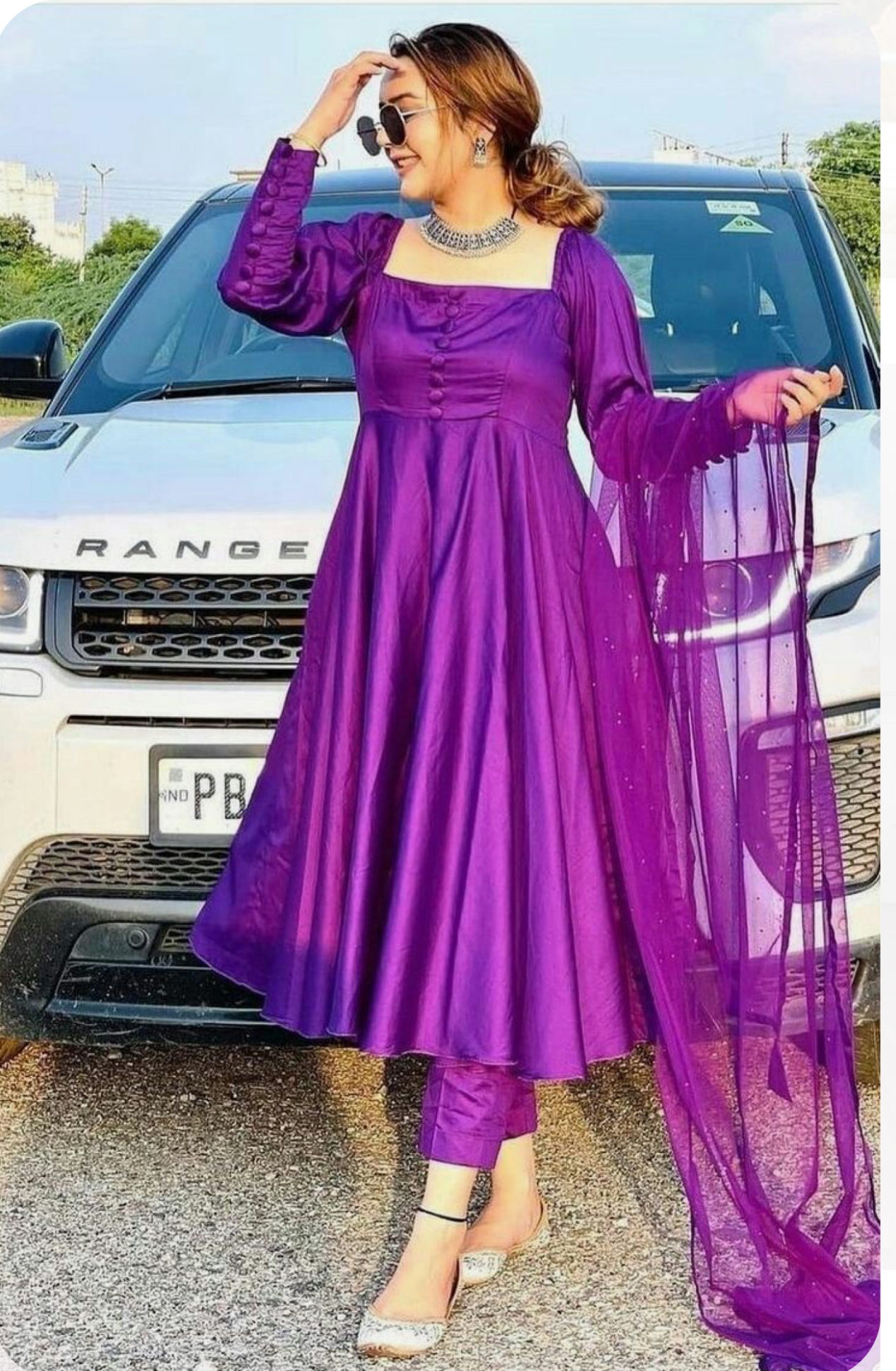 Silk based Designer frock suit